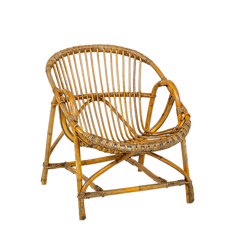 Fauteuil rotin vintage