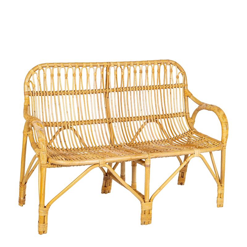 Banquette rotin vintage