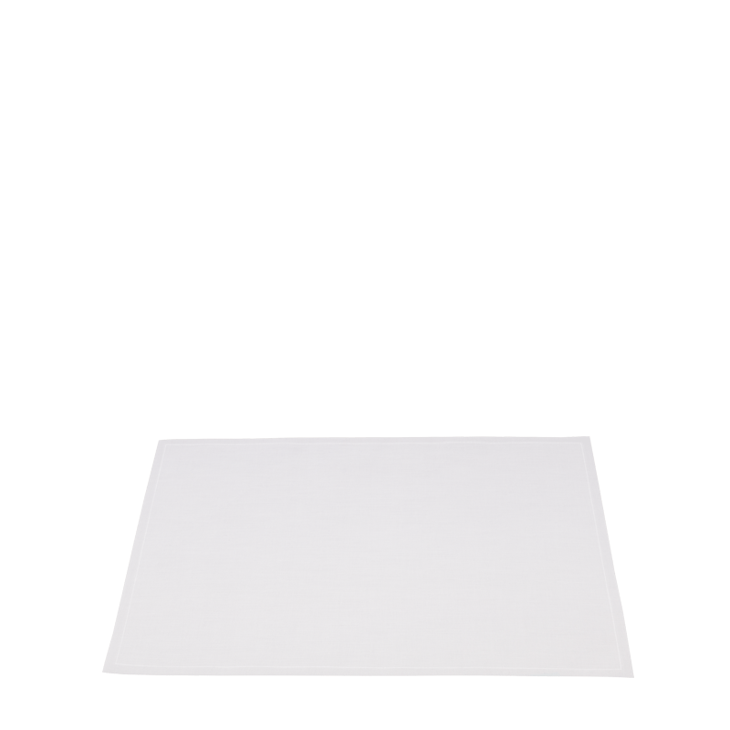 Set de table Alaska coton blanc uni 30 x 45 cm