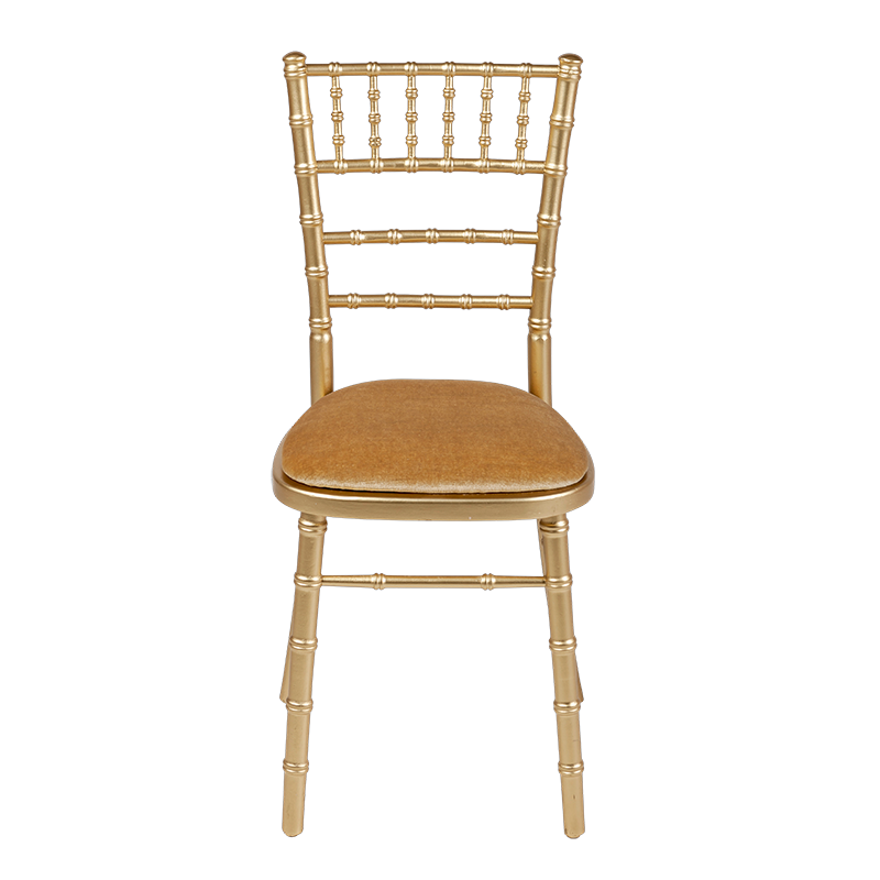 Chaise Bambou or assise velours or