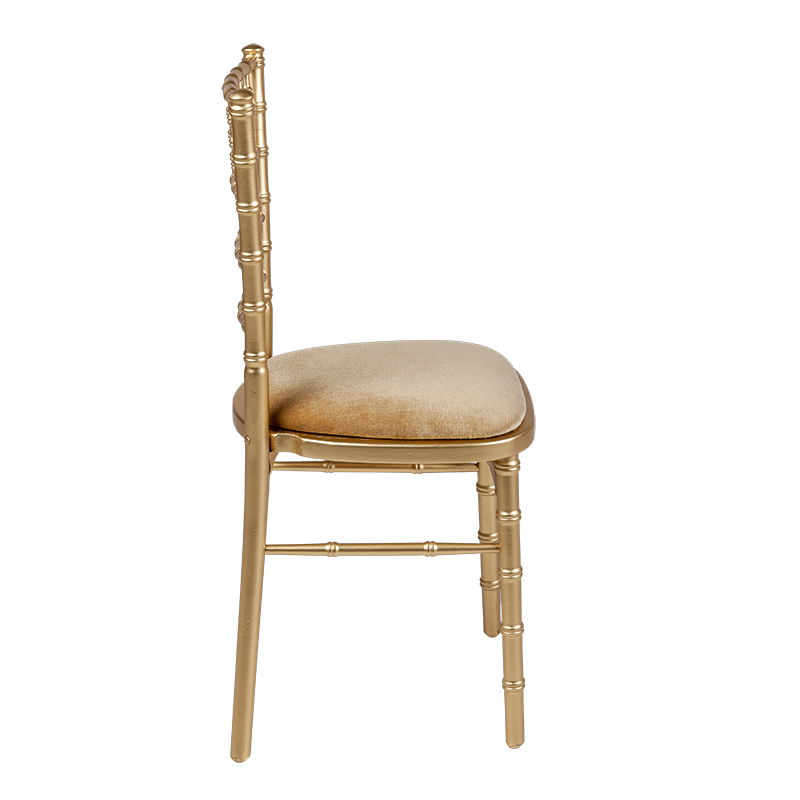 Chaise Bambou or assise velours or