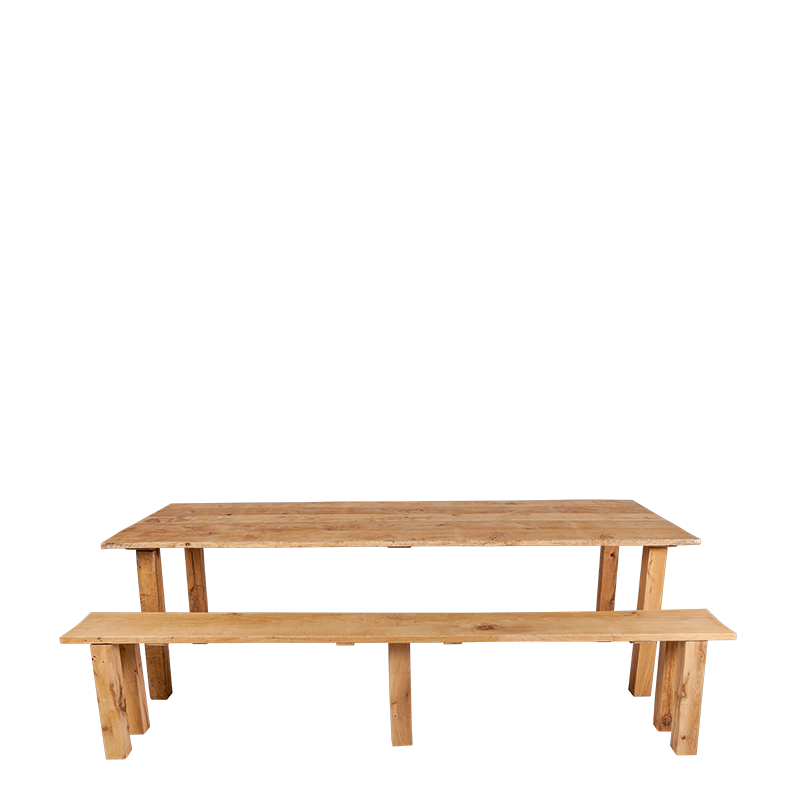 Location Banc Kermesse blanc H 47 L 220 P 25 cm - Options