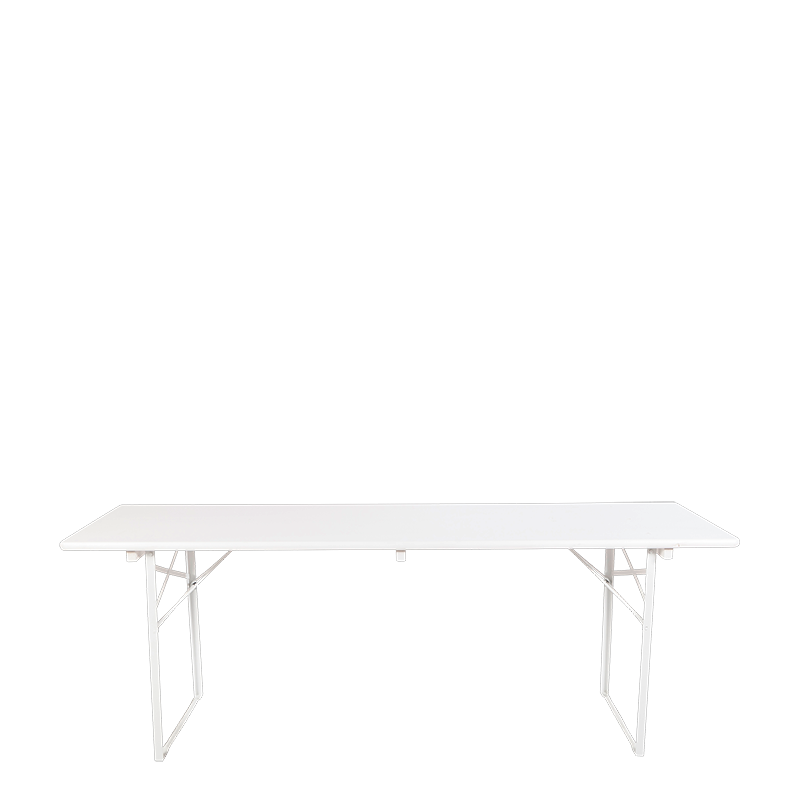 Table Kermesse blanche 70 x 220 cm H 78 cm