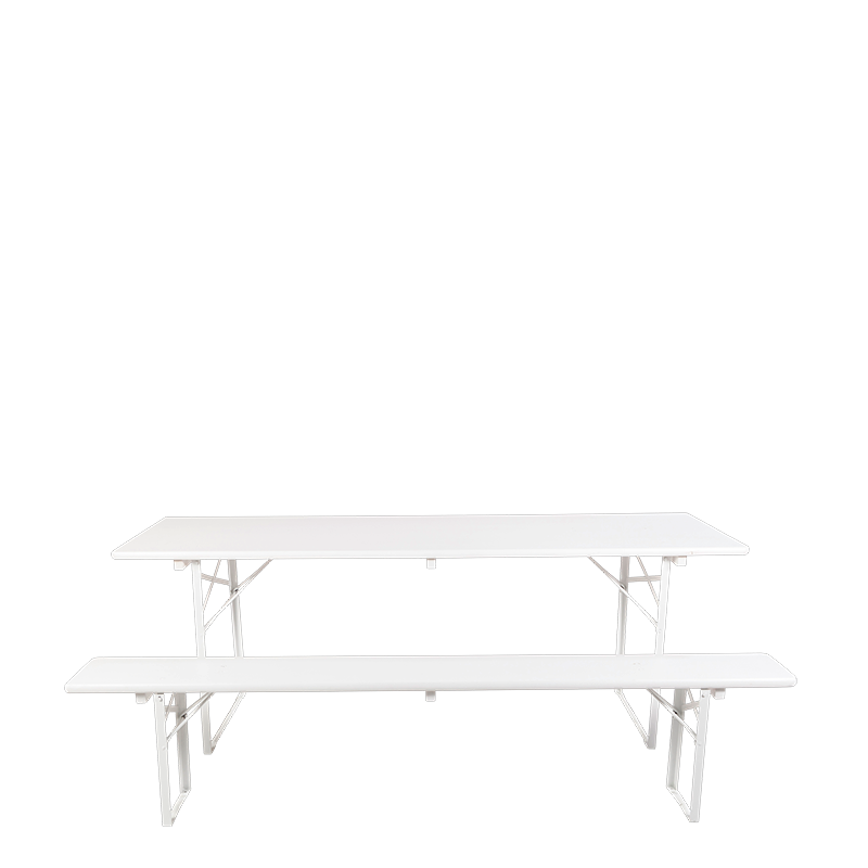 Table Kermesse blanche 70 x 220 cm H 78 cm