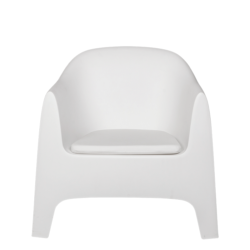 Fauteuil Lalisse blanc 84 x 122 cm H 89 cm