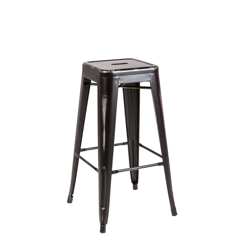 Tabouret industriel noir H 76 cm