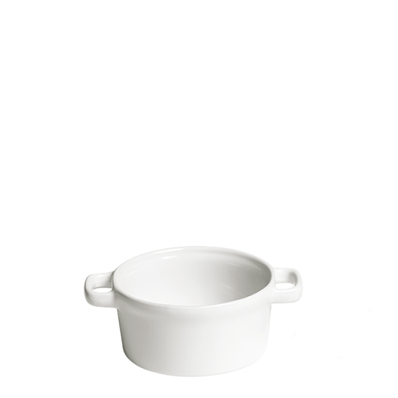 Cocotte individuelle blanche mat Ø 10 cm 25 cl