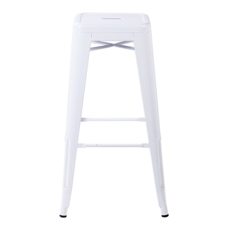 Tabouret industriel blanc H 76 cm