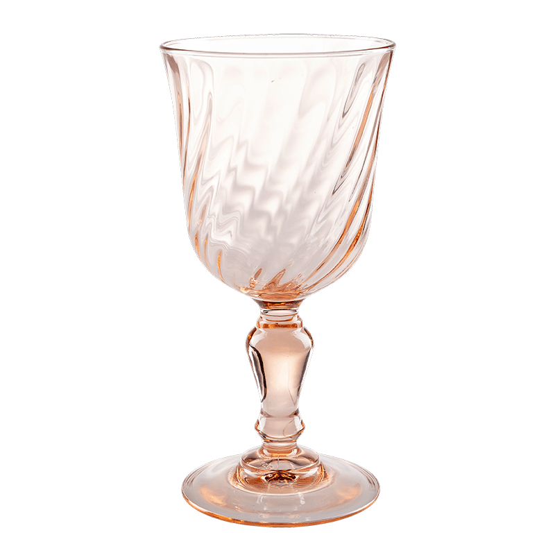Verre à pied vintage rose 22 cl