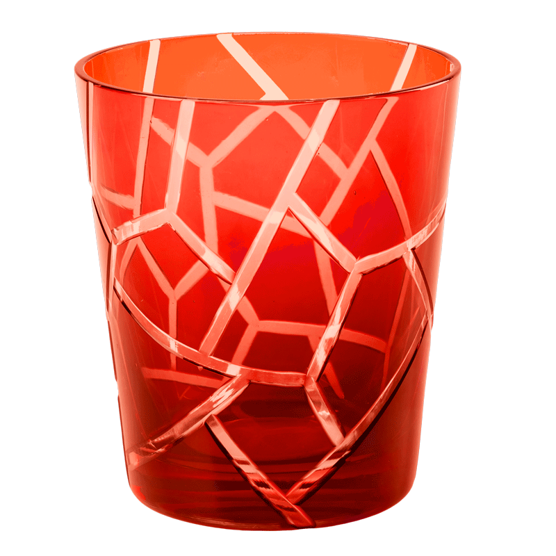 Gobelet Mélodie rouge Ø 8 cm H 9 cm 24 cl