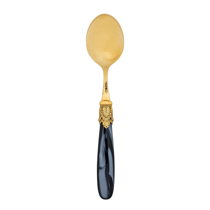 Cuillère de table Nacre noir et or