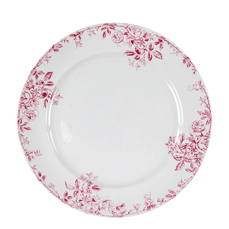 Petite assiette Vintage rouge rose
