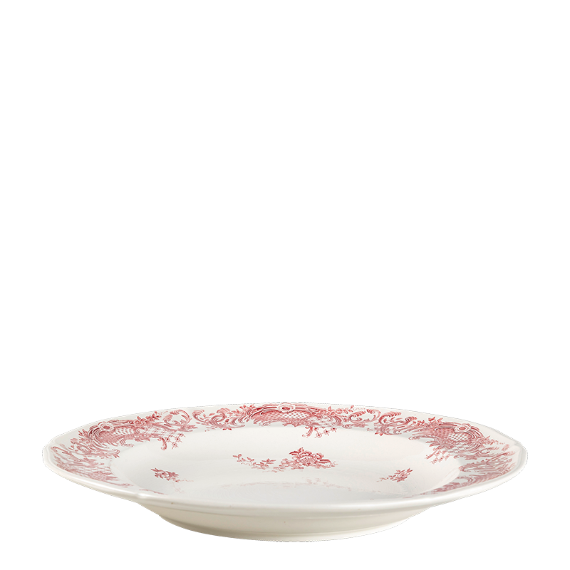 Plat creux Vintage rouge rose