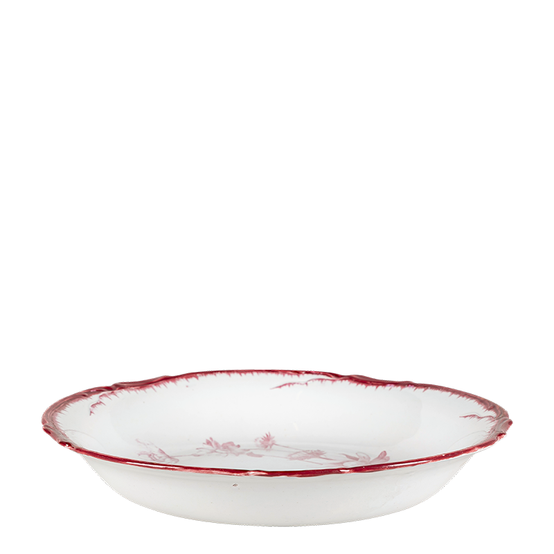 Plat creux Vintage rouge rose