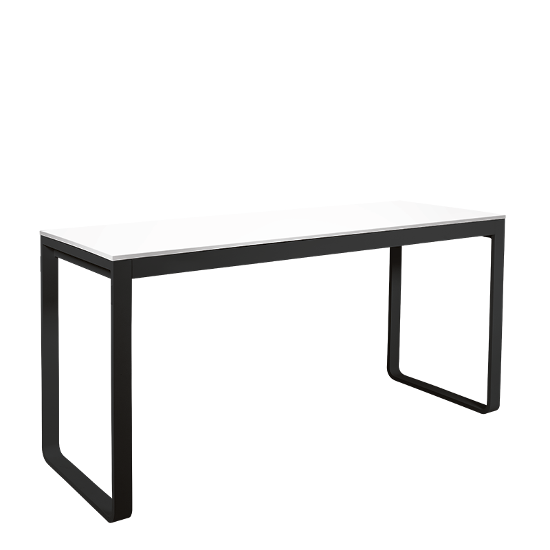 Table haute noire avec plateau 80 x 230 cm H 110 cm