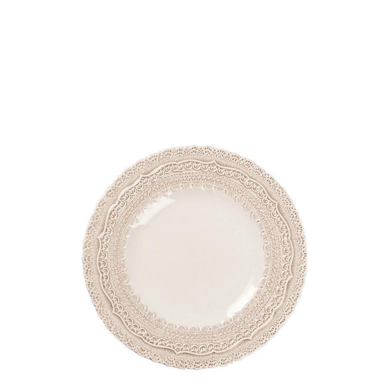 Assiette lunch Dentelle crème Ø 23 cm