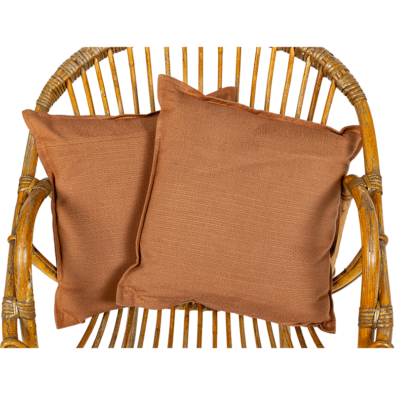 Coussin en toile terracotta Vintage 40 x 40cm