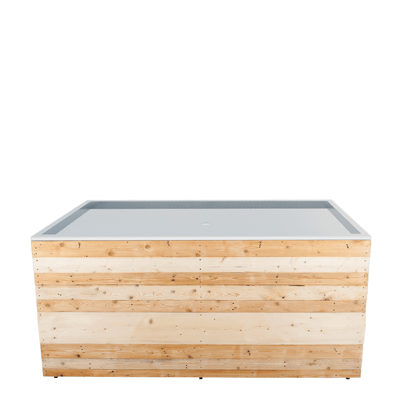 Buffet pliant Palissade Pacific avec plateau banc à huîtres Inox