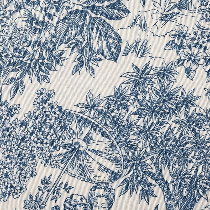 Serviette de table Toile de Jouy bleu 50 x 50 cm