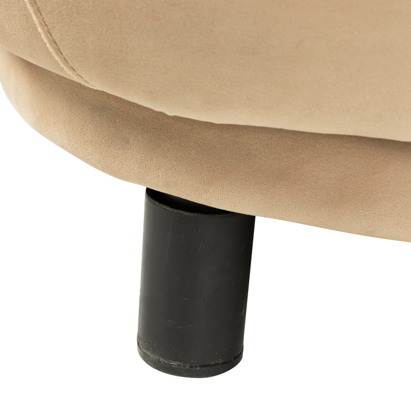 Fauteuil velours Elton taupe avec réhausse 78 x 90 cm H 80 cm
