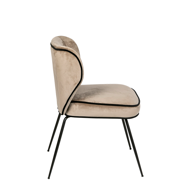 Chaise Dandy velours taupe