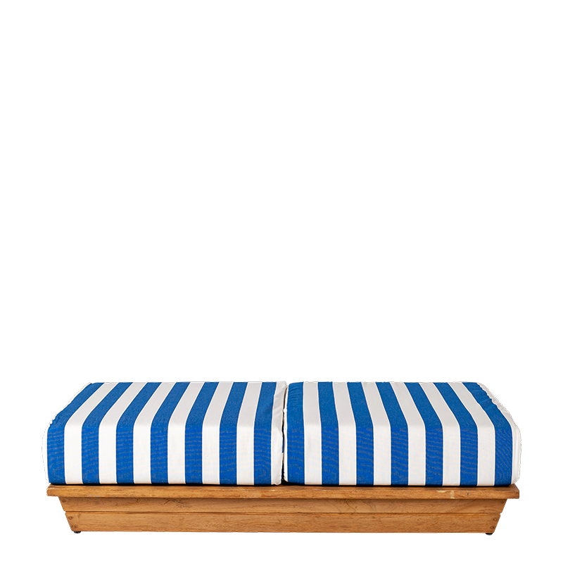 Banquette Lounge Beach Club Blue 70 x 140 cm H 36 cm