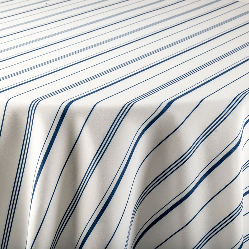 Nappe Biarritz bleu 220 x 350 cm