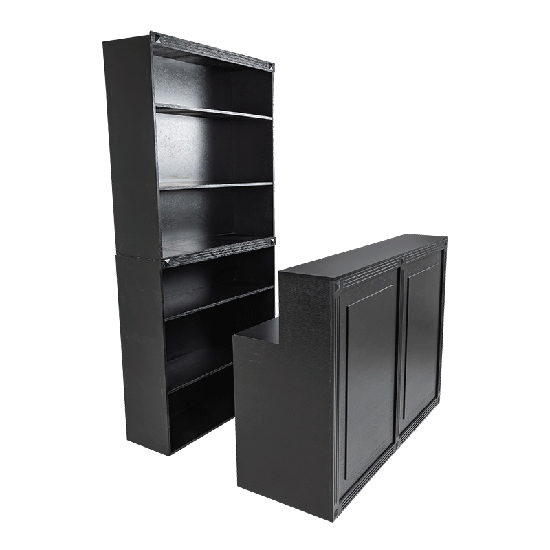 Etagère Cigare Club noir 40 x 80 cm H 120 cm