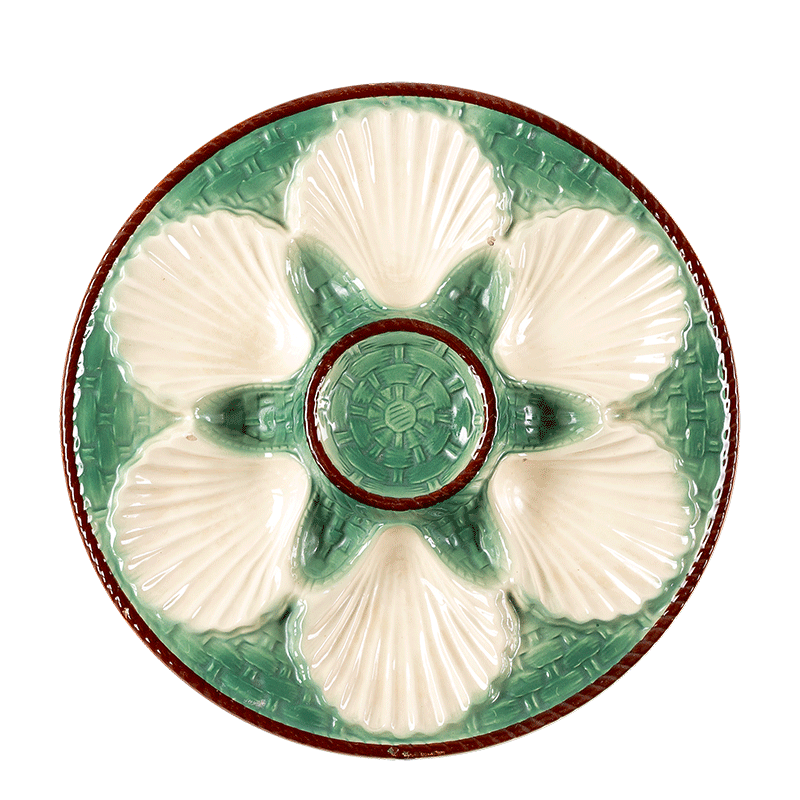Assiette à huître Vintage verte Ø 25 cm