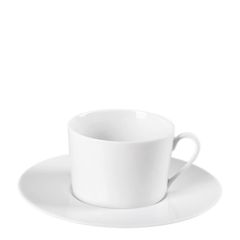 Tasse et sous-tasse à thé Plane Blanche 22 cl