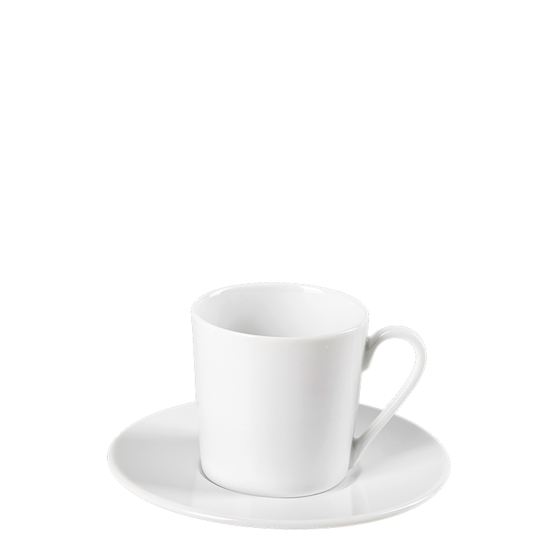 Tasse et sous-tasse à café Plane Blanche 12 cl