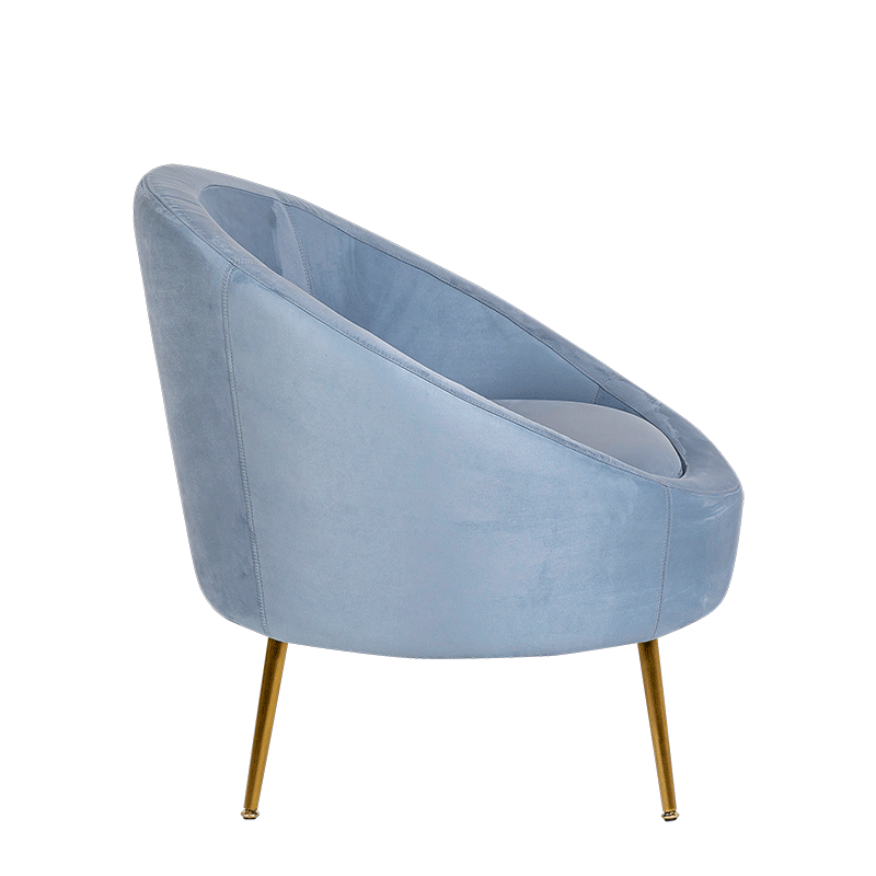 Fauteuil Sofia bleu 92 x 82 cm H 78 cm