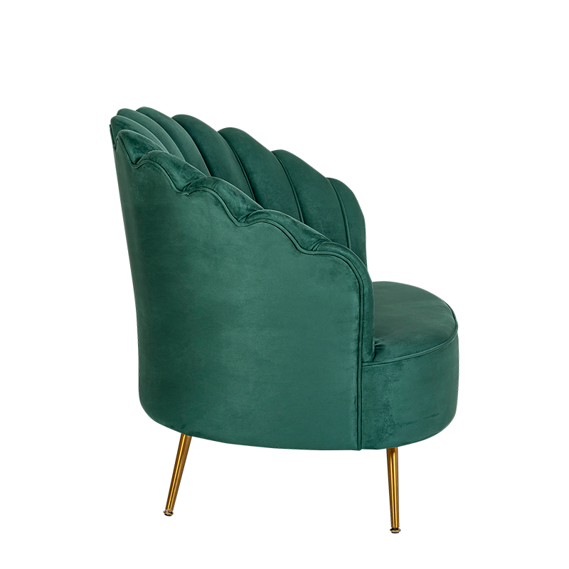 Fauteuil Coquillage vert 81 x 95 cm H 87 cm