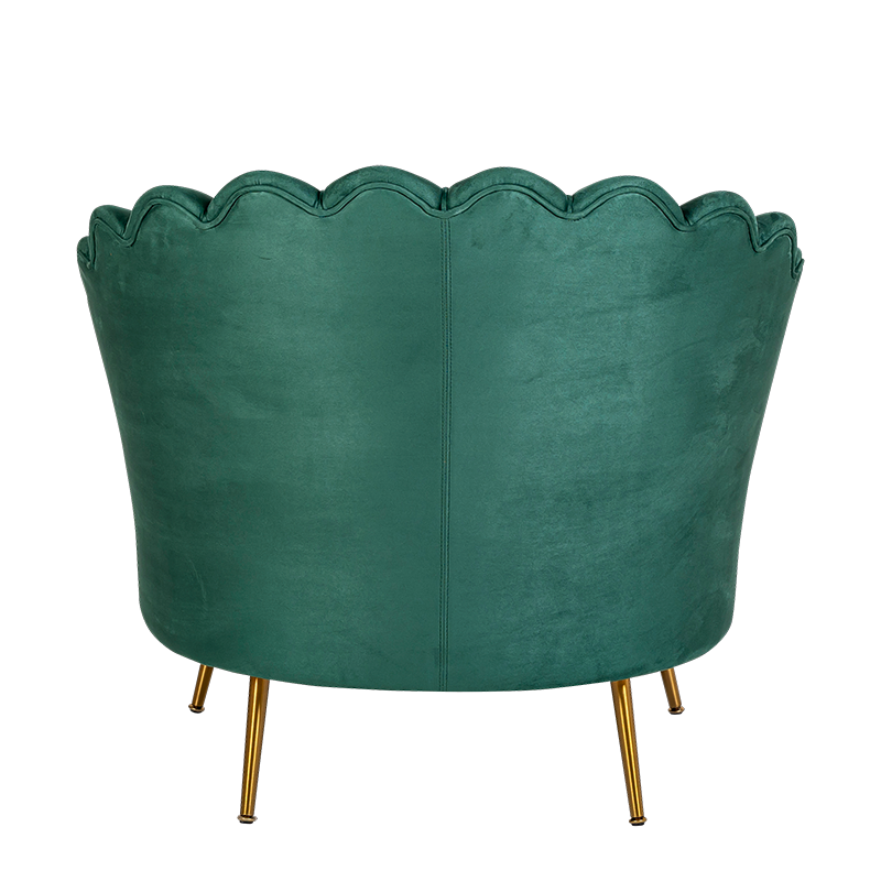 Fauteuil Coquillage vert 81 x 95 cm H 87 cm