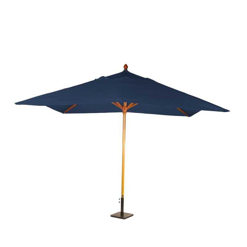 Parasol Louisiane bleu 300 x 300 cm + socle acier 30 x 30