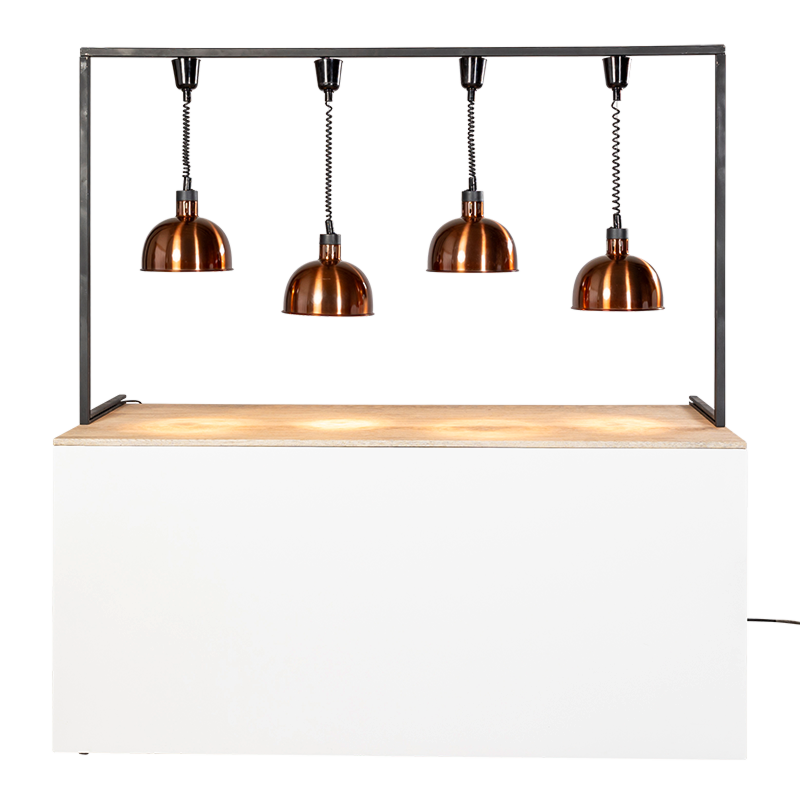 Arche lampe chauffe-plat L 2 m H 117 cm