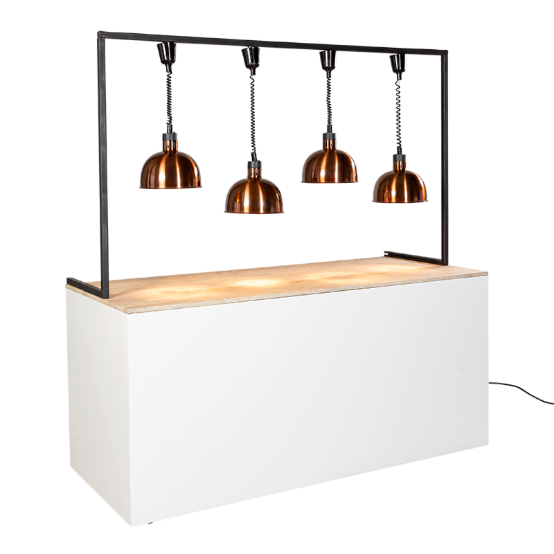 Arche lampe chauffe-plat L 2 m H 117 cm