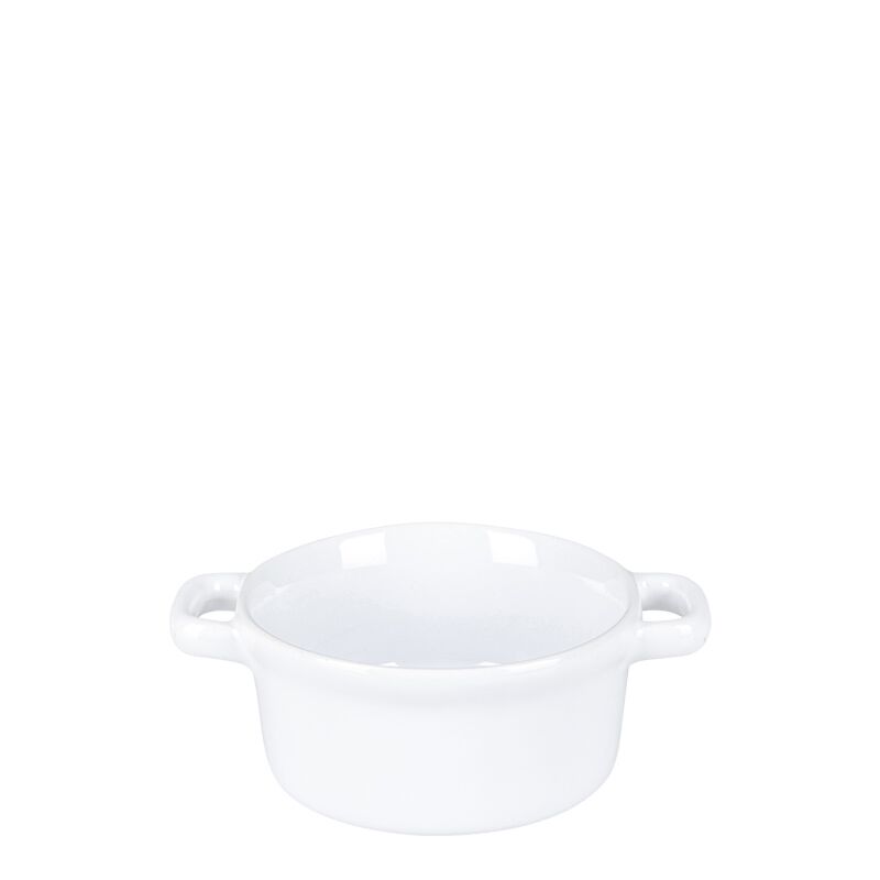 Cocotte individuelle blanche brillante Ø 10 cm 25 cl