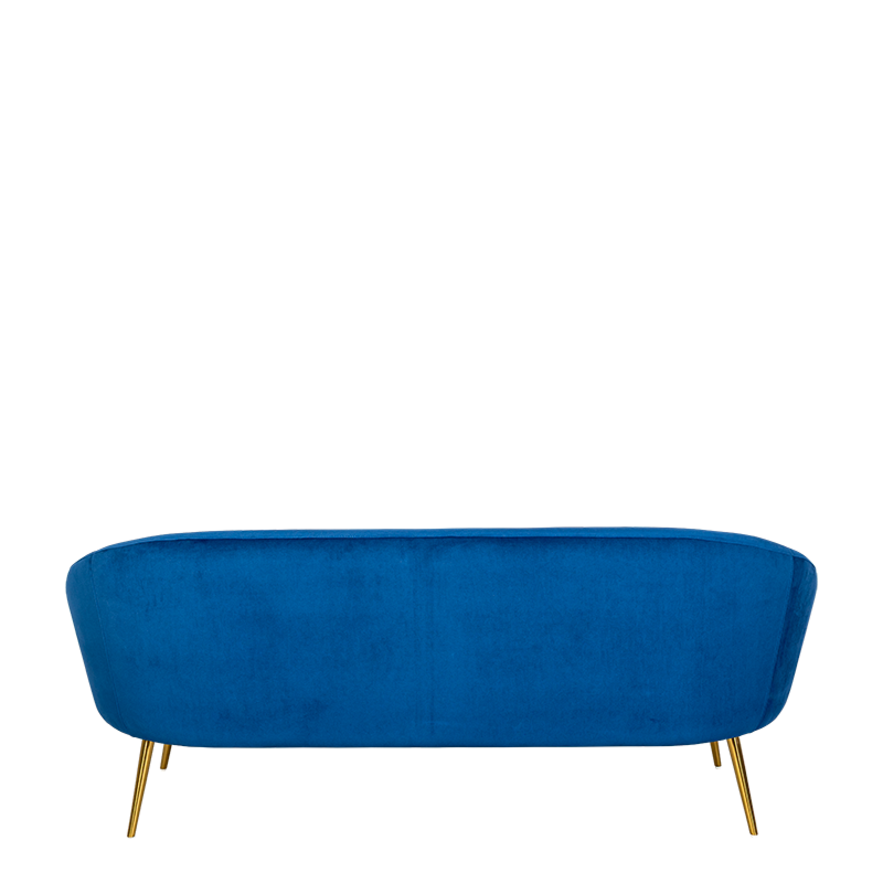 Canapé Sofia velours bleu nuit M1 83 x 190 cm H 76 cm