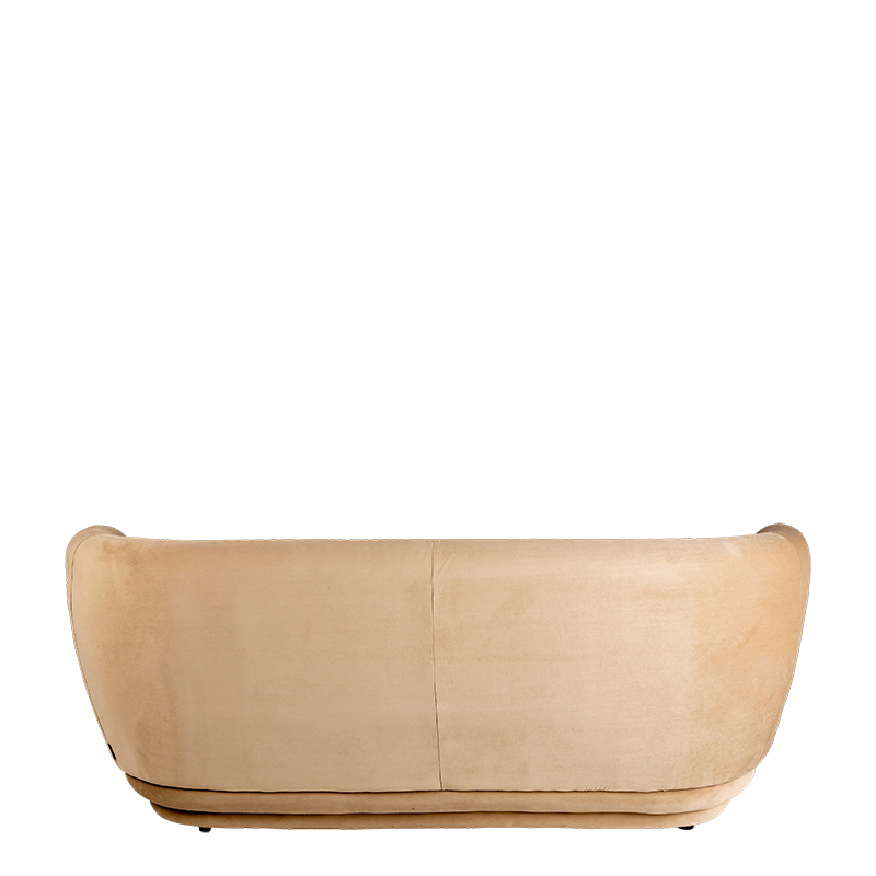 Canapé Elton velours taupe M1 78 x 170 cm H 70 cm