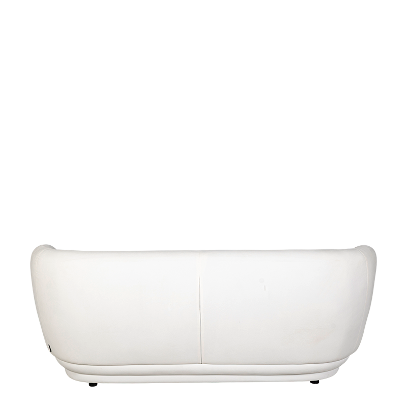 Canapé Elton velours blanc cassé M1 78 x 170 cm H 70 cm