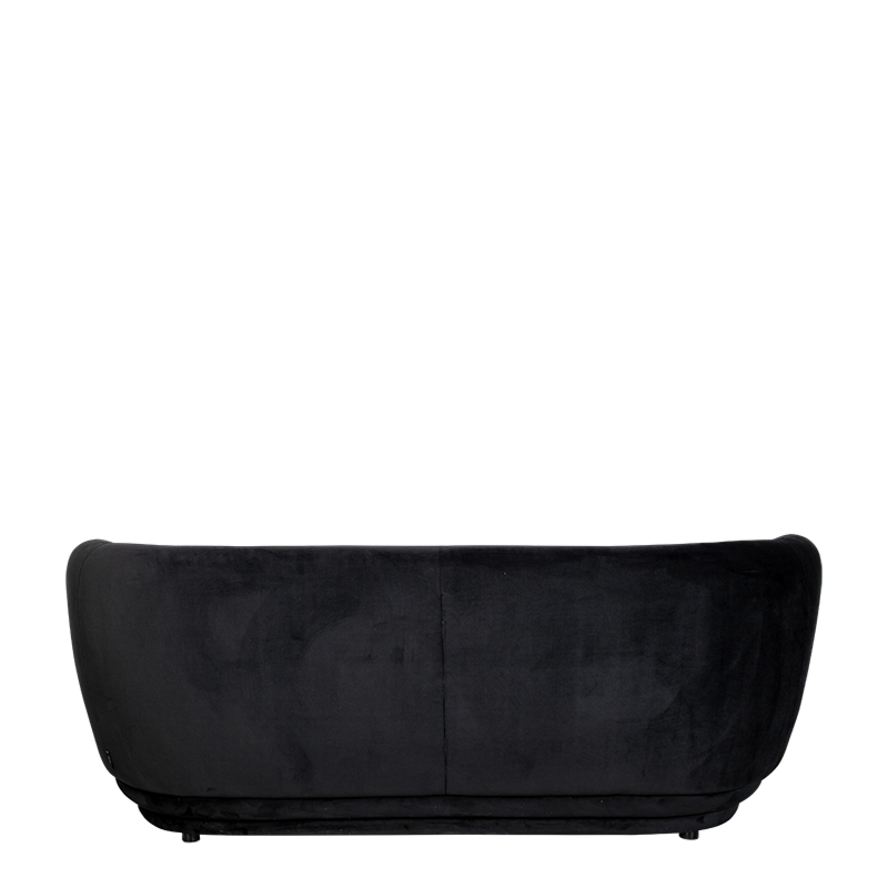 Canapé Elton velours noir M1 78 x 170 cm H 70 cm