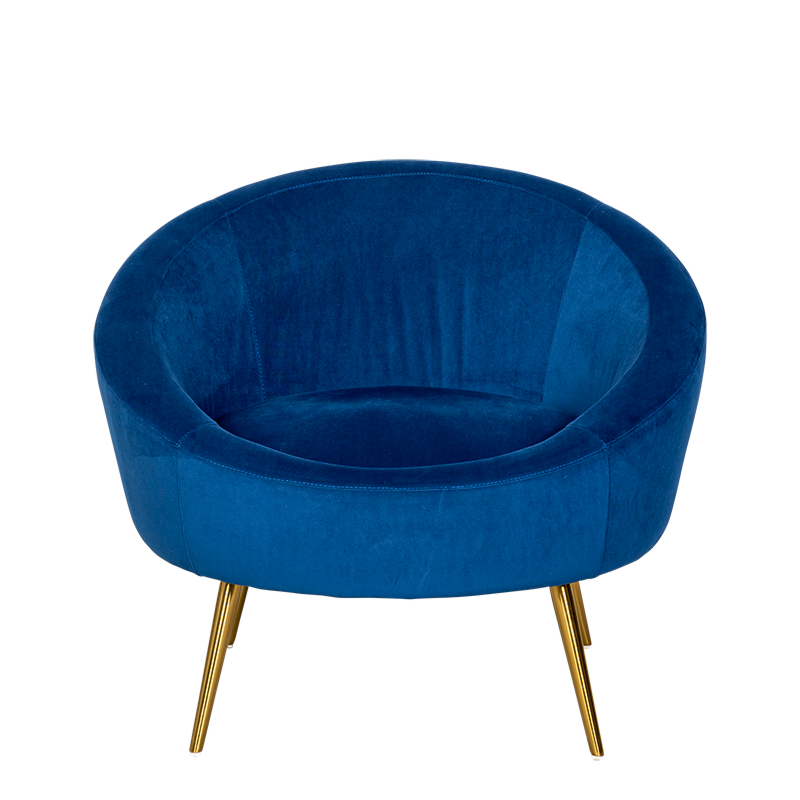Fauteuil Sofia velours bleu nuit M1 92 x 82 cm H 78 cm