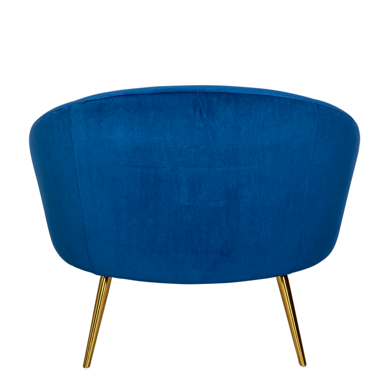 Fauteuil Sofia velours bleu nuit M1 92 x 82 cm H 78 cm