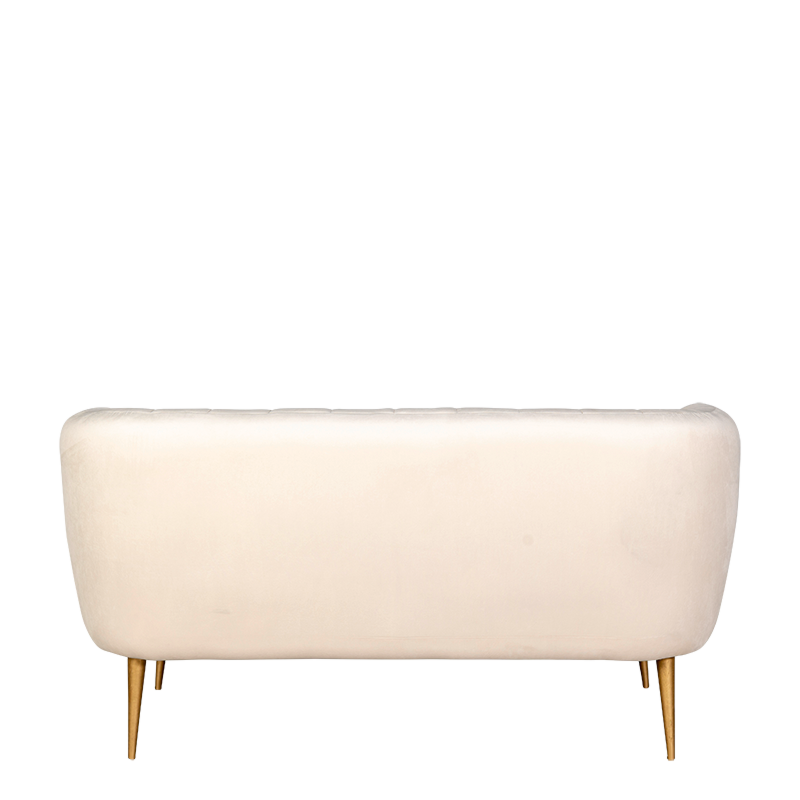 Canapé Juliette velours crème M1 78 x 165 cm H 85 cm