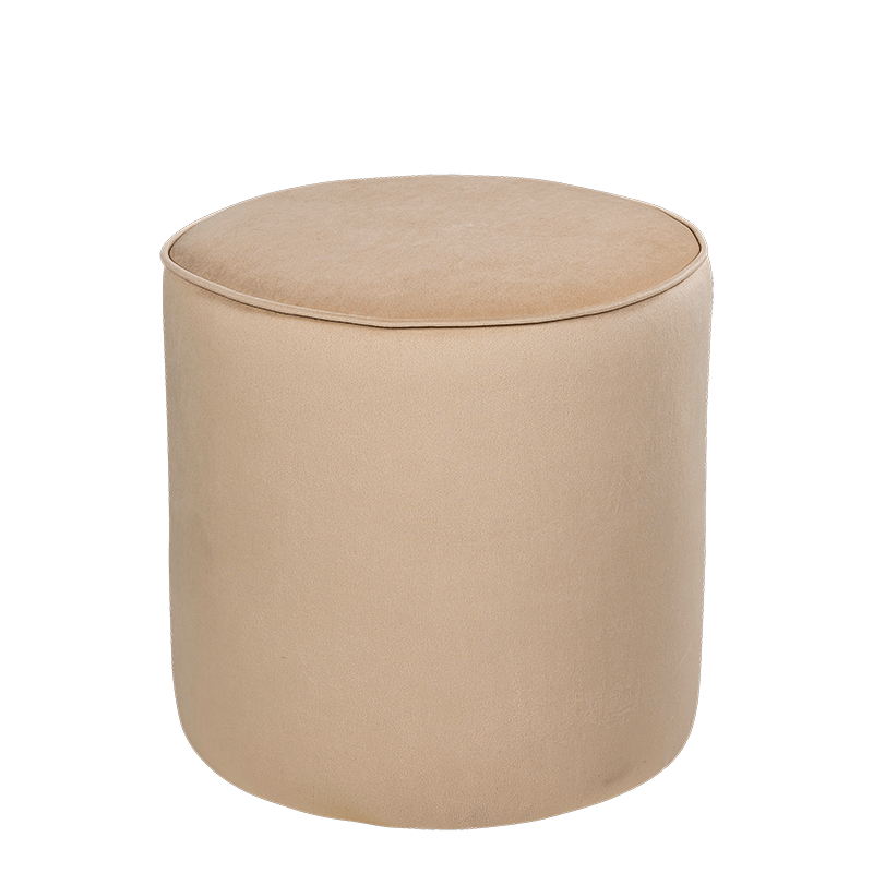 Pouf Preston velours sable M1 Ø 40 cm H 40 cm
