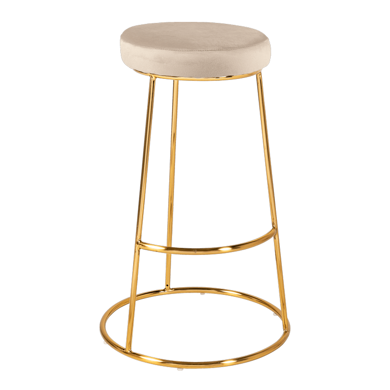 Tabouret Juliette velours blanc cassé M1 H 80 cm
