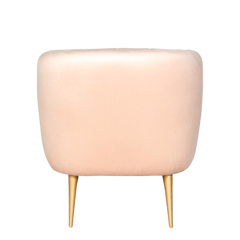 Fauteuil Juliette velours Nude M1 78 x 90 cm H 70 cm