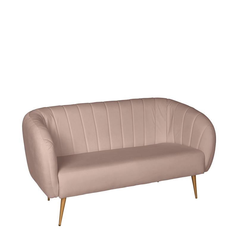 Canap&eacute; Juliette velours Nude M1 78 x 165 cm H 85 cm