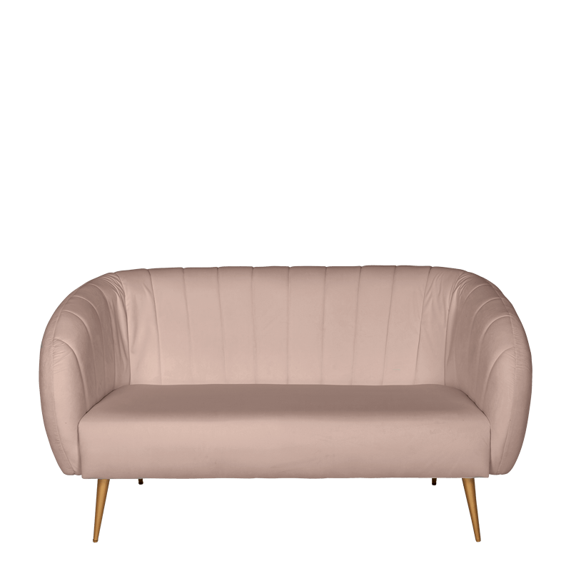 Canapé Juliette velours Nude M1 78 x 165 cm H 85 cm